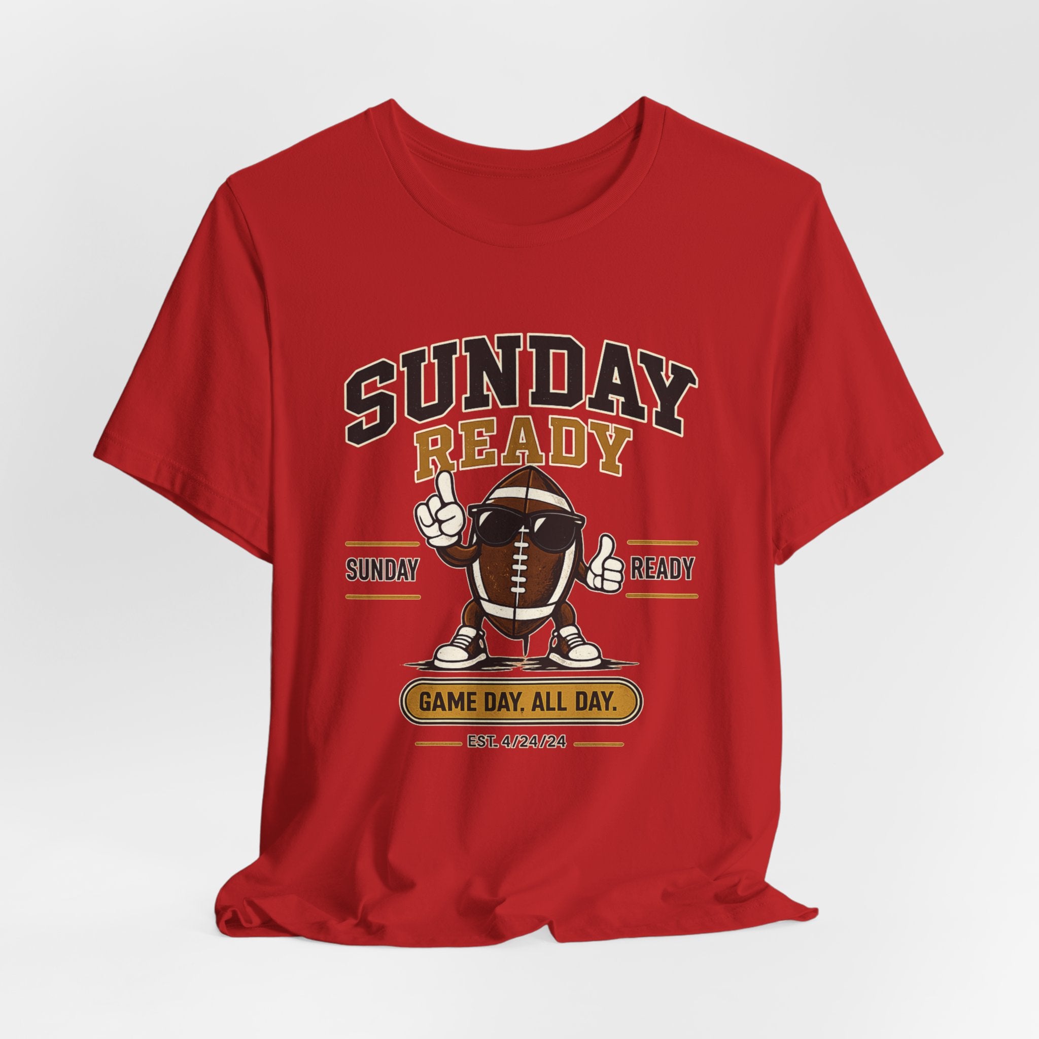 Sunday Ready Football T-Shirt – "Game Day All Day" Tee